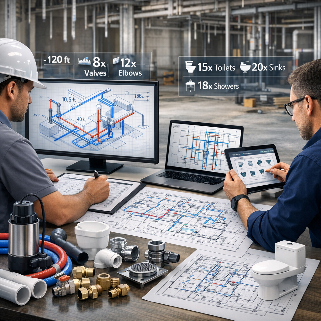 Expert Plumbing Takeoff Services with Detailed Quantity Takeoffs